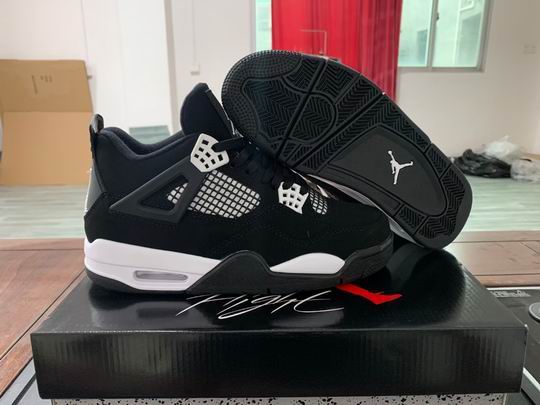 (image for) Air Jordan 4 Retro White Thunder FQ8138-001 Shoes Black-77